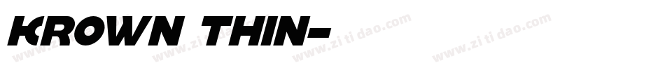 krown thin字体转换